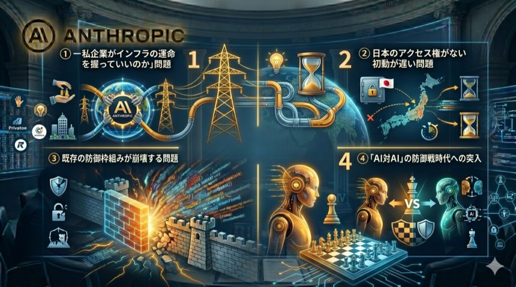 Mythos騒動の本質的な4つの問題構造を図解したインフォグラフィック画像