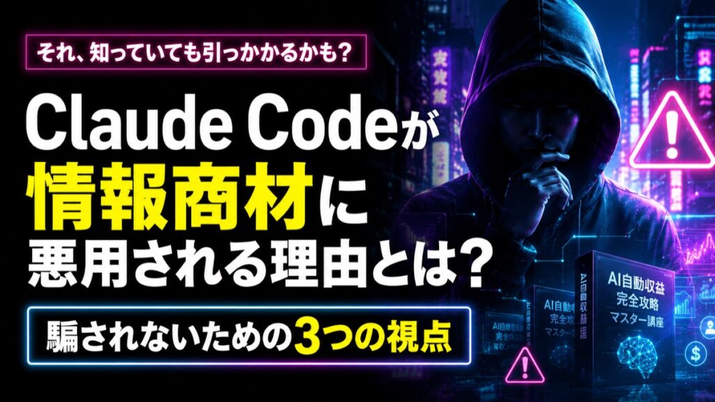 Claude Code 情報商材化の構図を表すイメージ画像