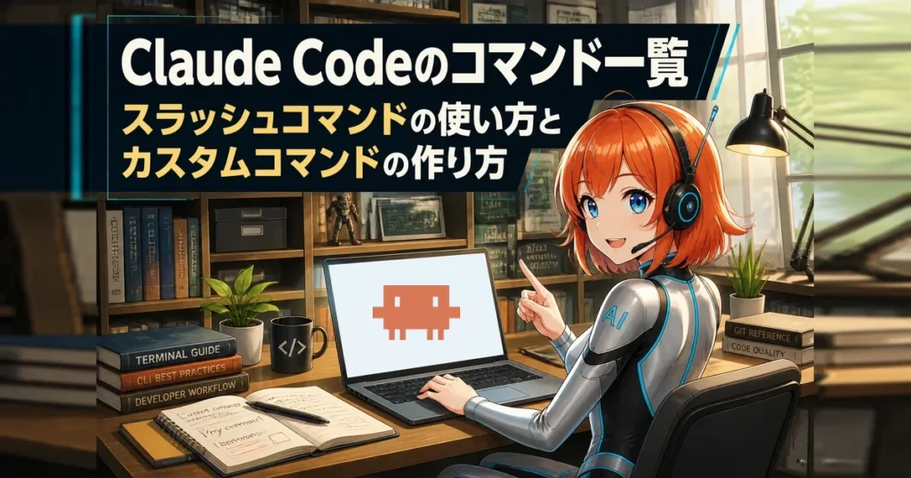 Claude Codeのコマンド一覧｜スラッシュコマンドの使い方とカスタムコマンドの作り方