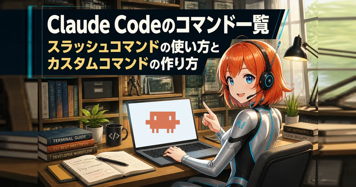 Claude Codeのコマンド一覧｜スラッシュコマンドの使い方とカスタムコマンドの作り方