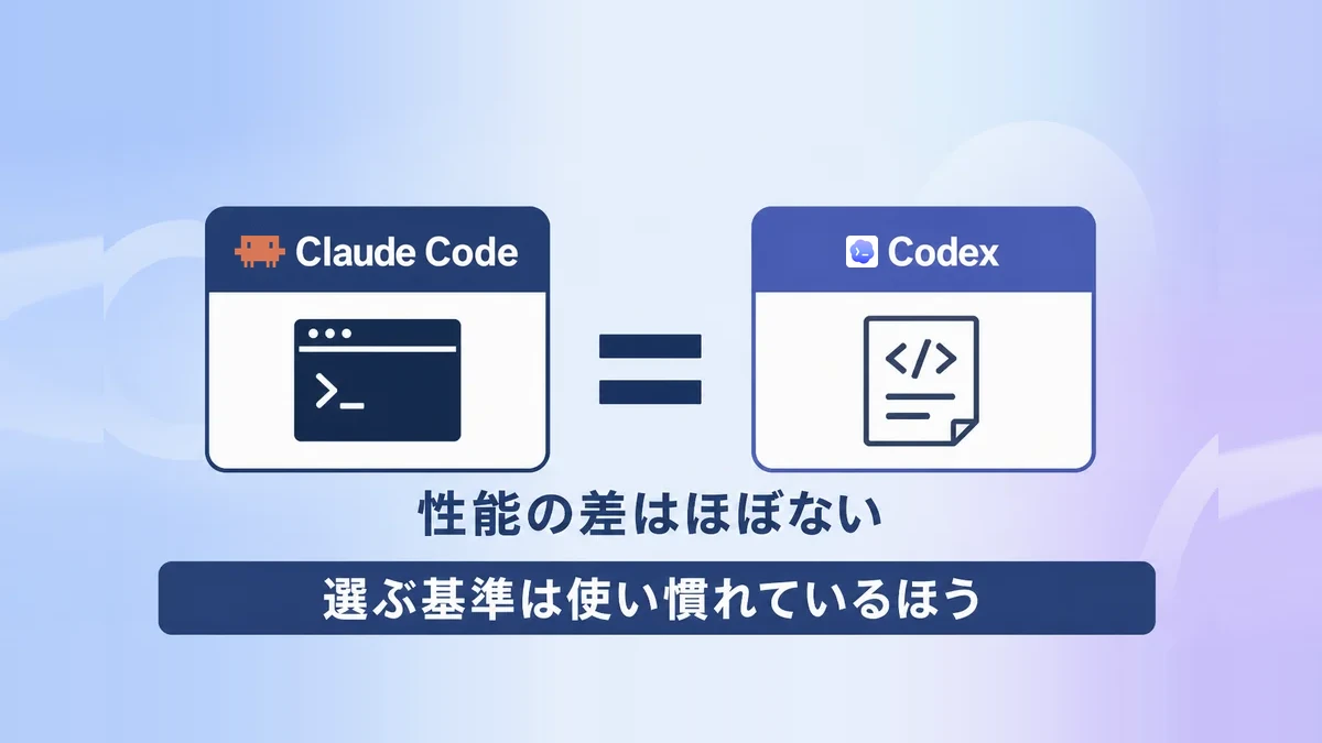 Claude CodeとCodexの違いを能力差ではなく用途と予算で整理した図解